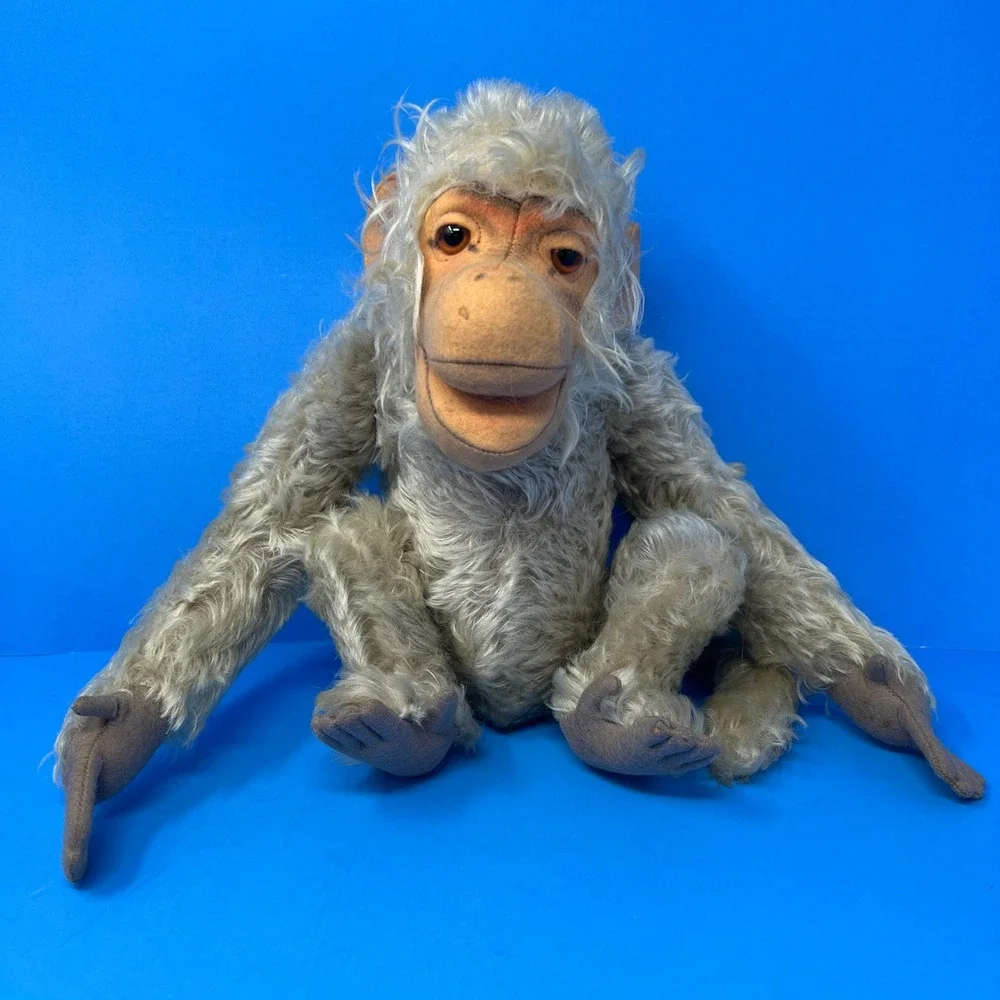 Steiff‎ Parian Monkey Coco 14 Inch Beige Vintage Jointed Mohair Rare Plush Toy